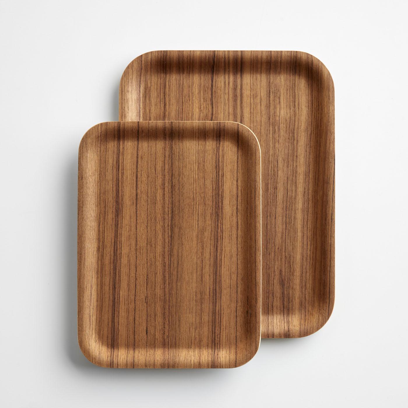 Non-Slip Teak Trays