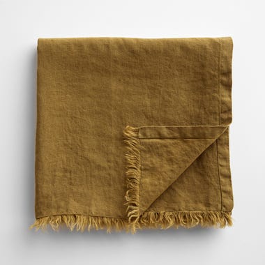 Linen Bronze Throw Blanket