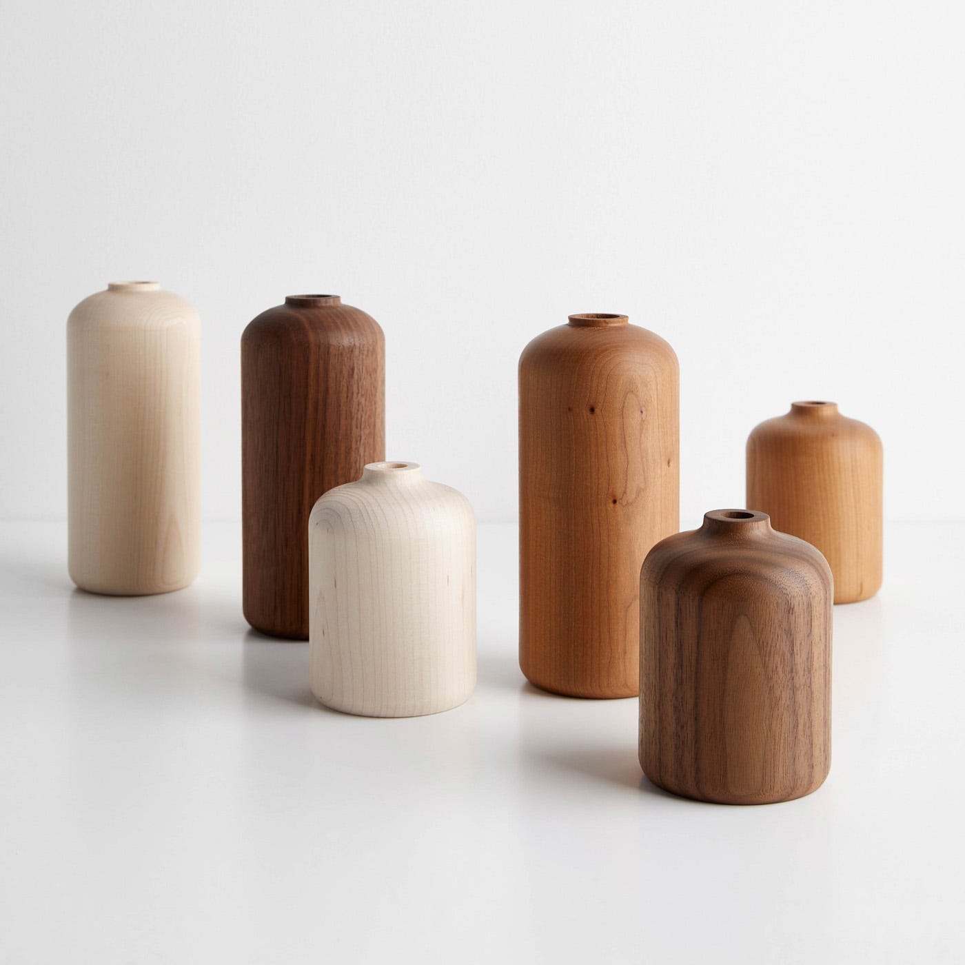 Wood Bud Vases