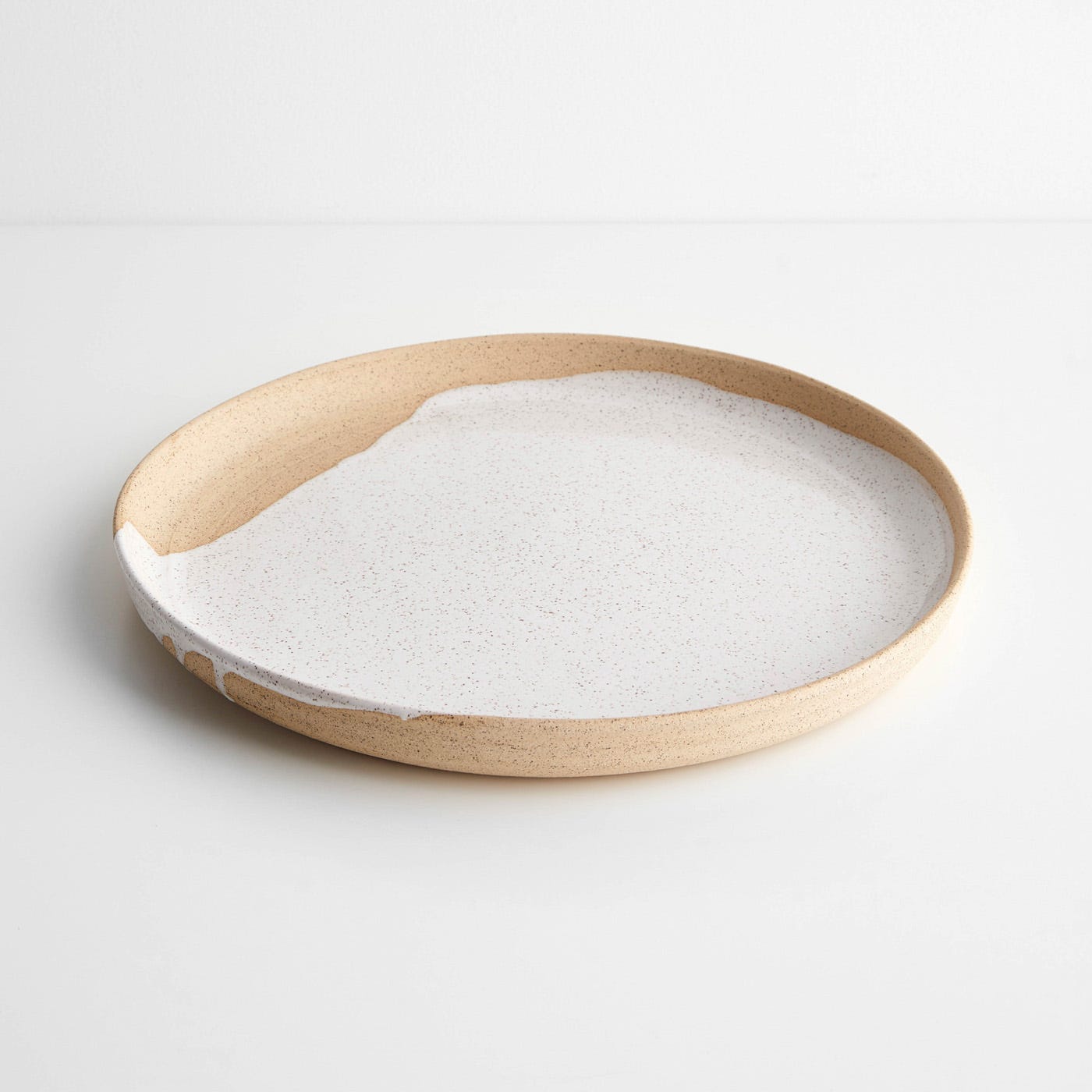 Ilog White And Tan Platter