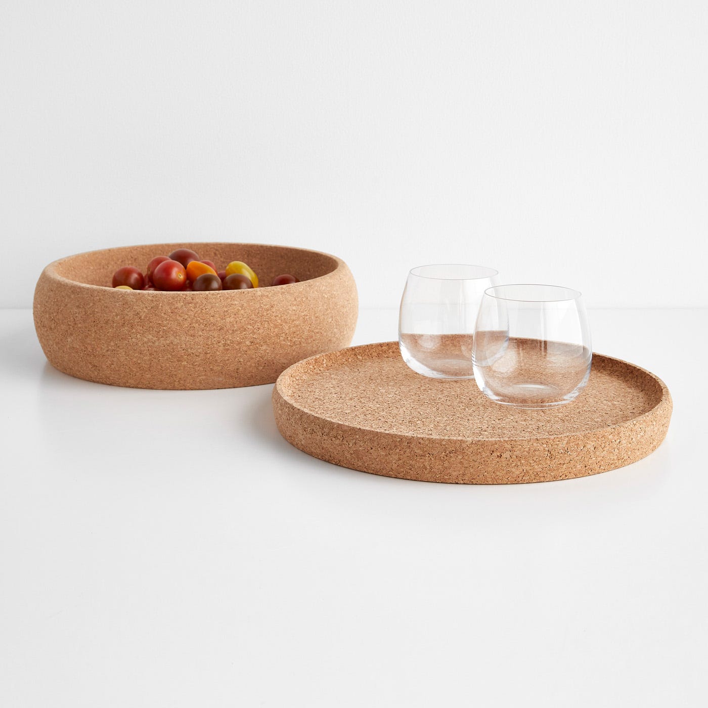 Centerpiece Cork Bowl + Tray