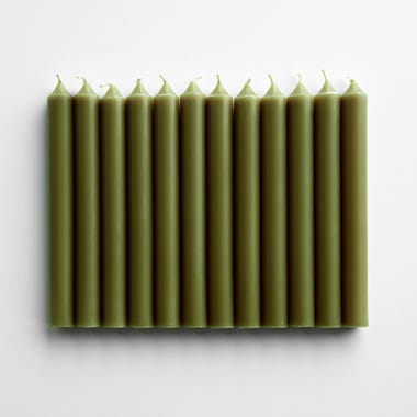 Olive Taper Candle Set of 12