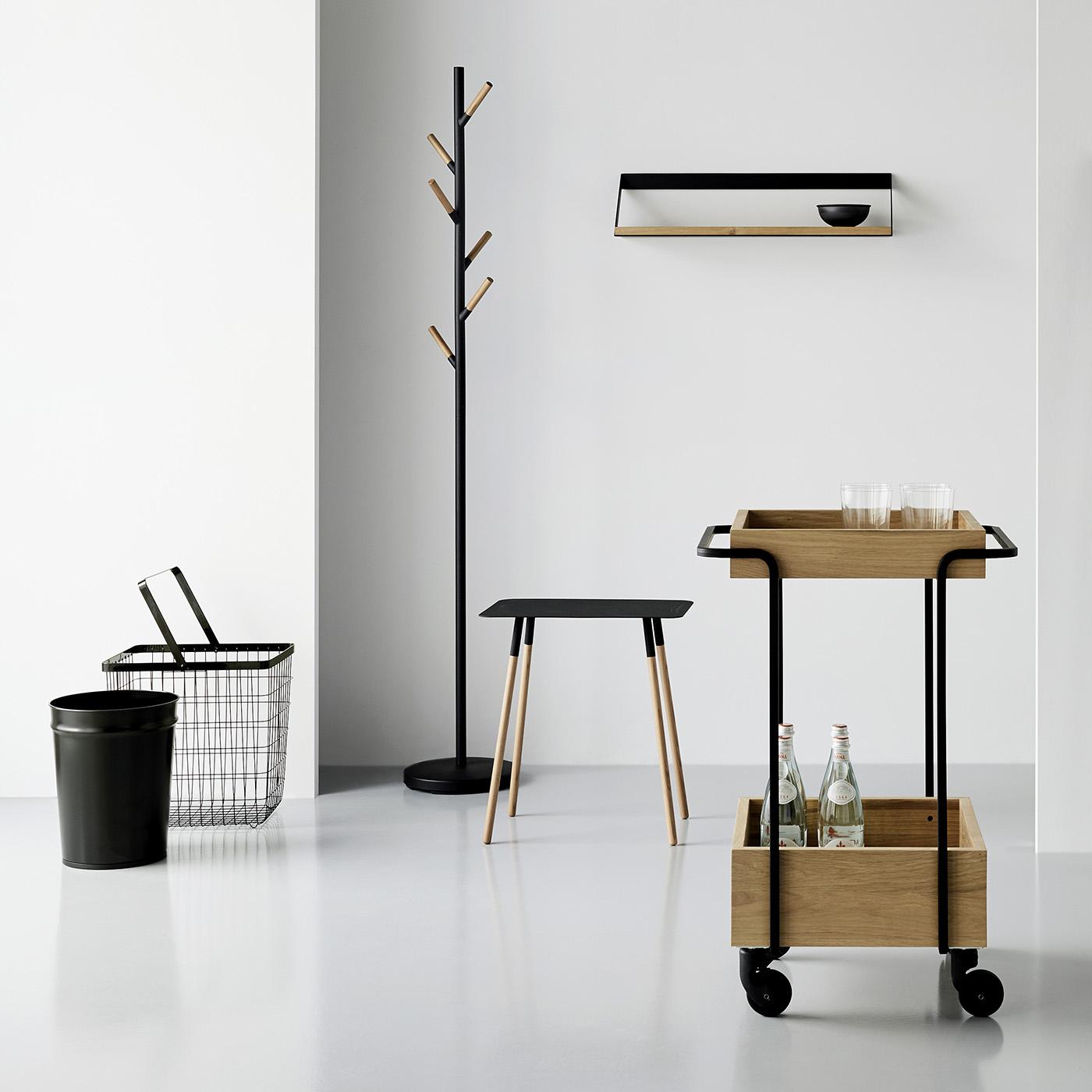 Black coat tree top