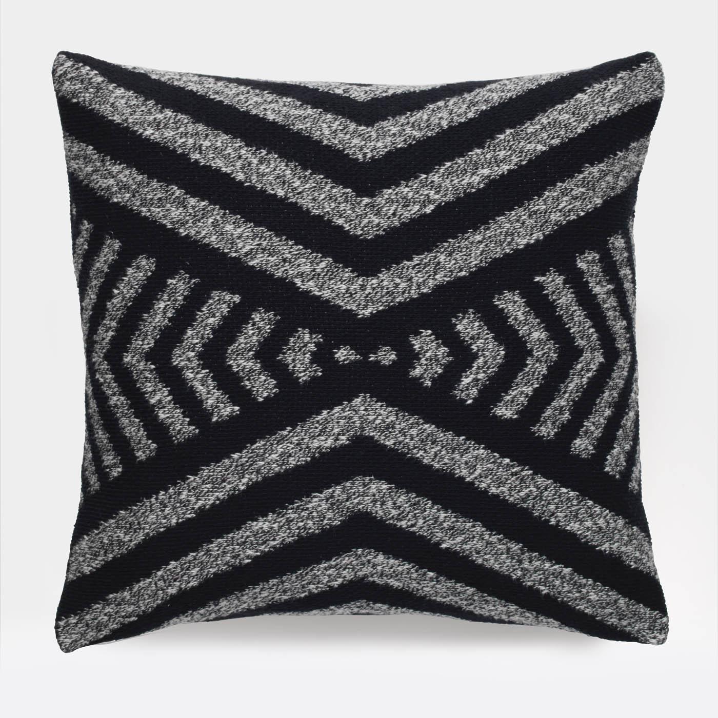 Milano Black Knit Throw Pillow Cover 18 x 18 Unison