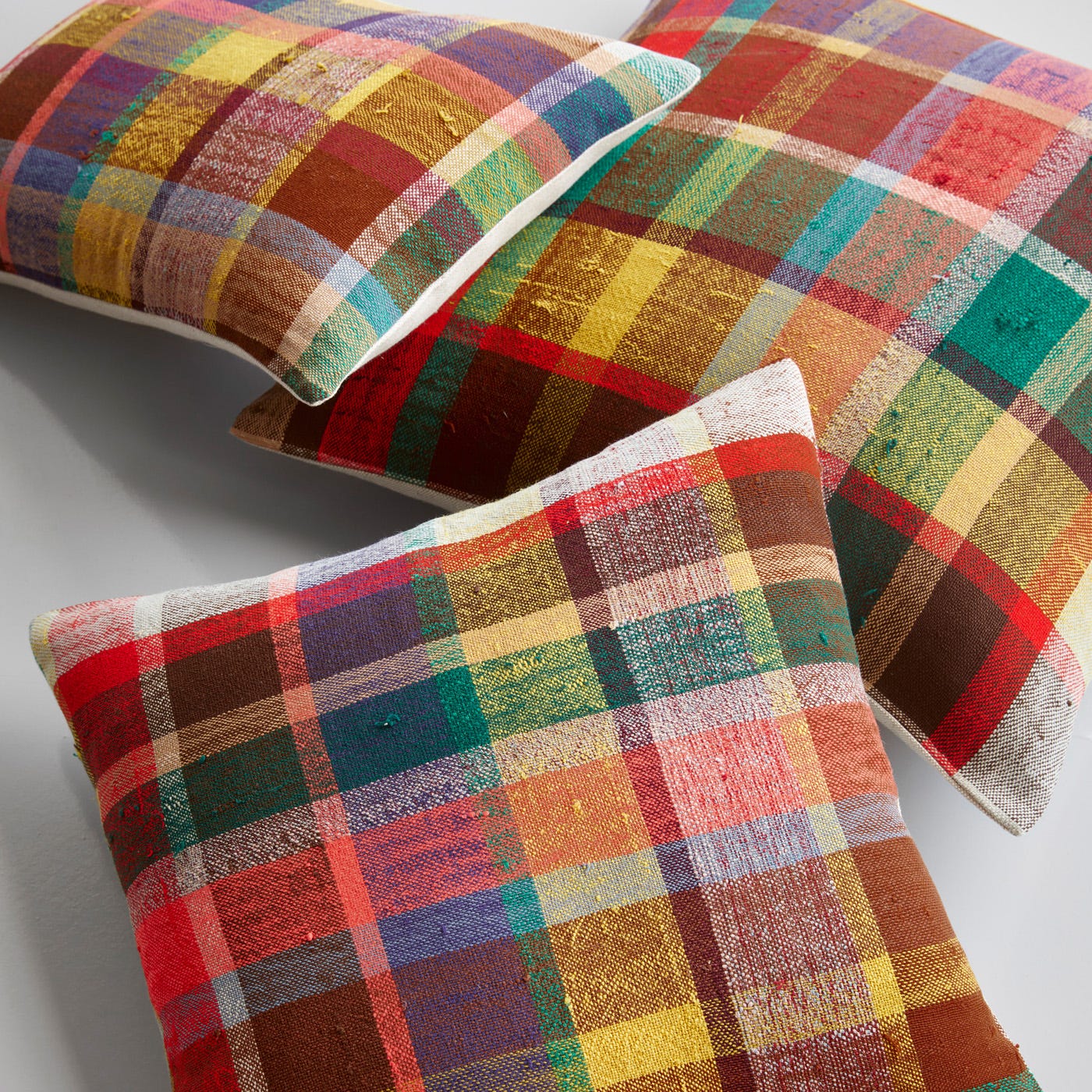 Plaid throw pillow covers clearance