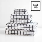 Mini Grid Black Towel 6pc Bundle