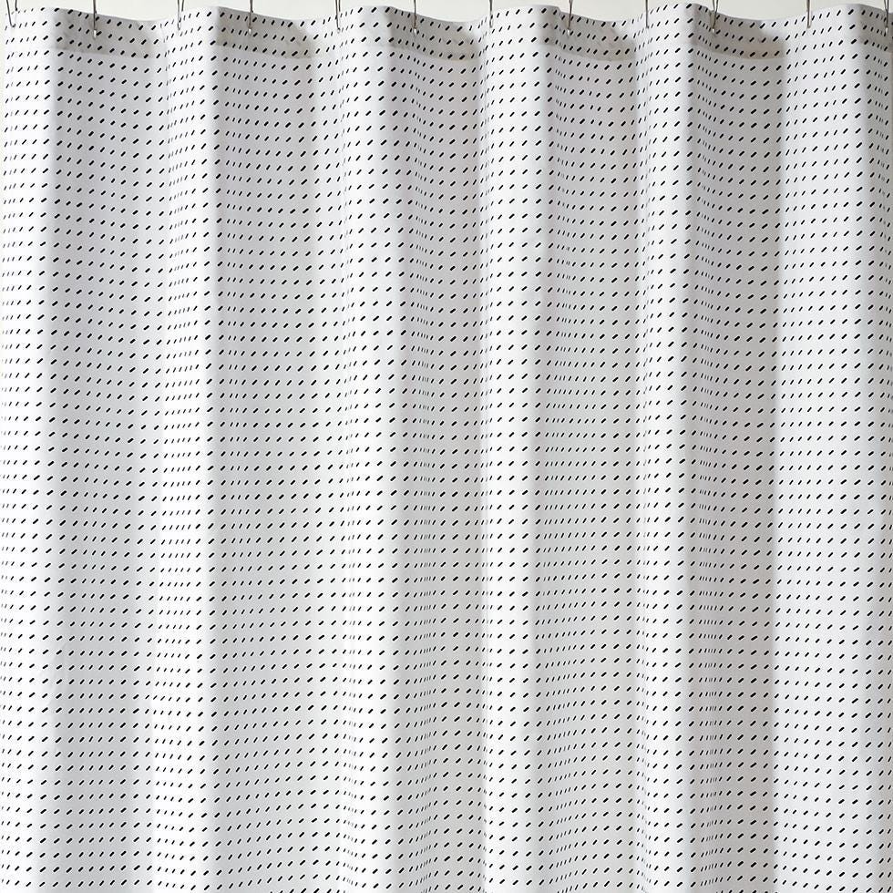 Black and white shower curtain hot sale
