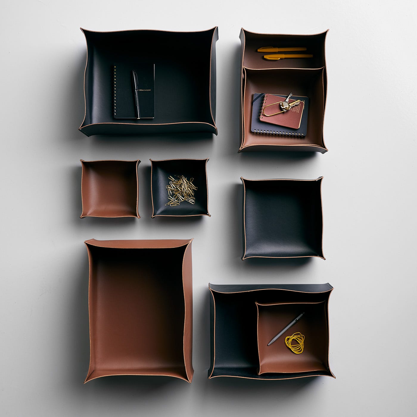 SLeather Storage Bin Sets