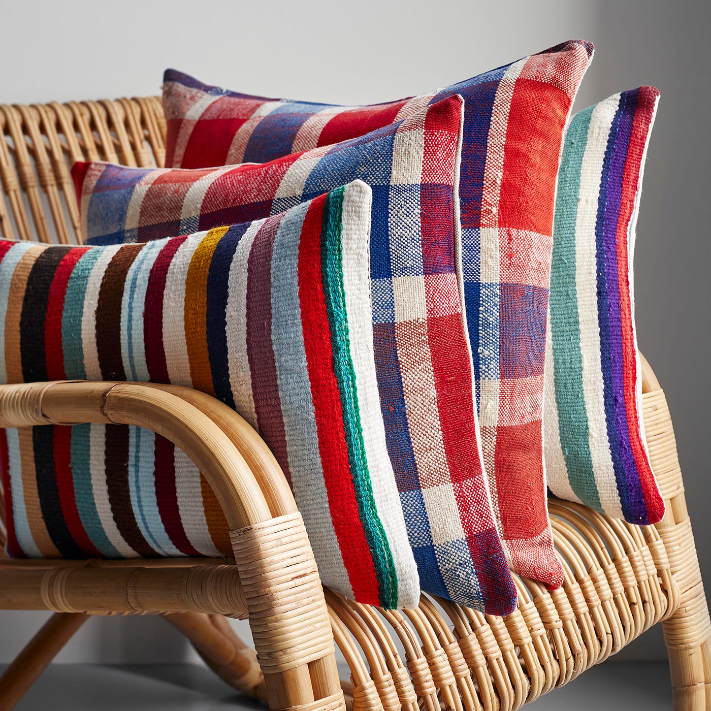 Rebia Plaid Throw Pillow Cover 17 x 17 3 Unison